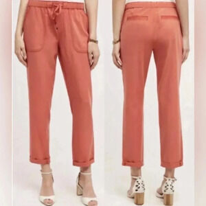Anthropologie Hei Hei Mora  Coral Trousers Pants Size Large